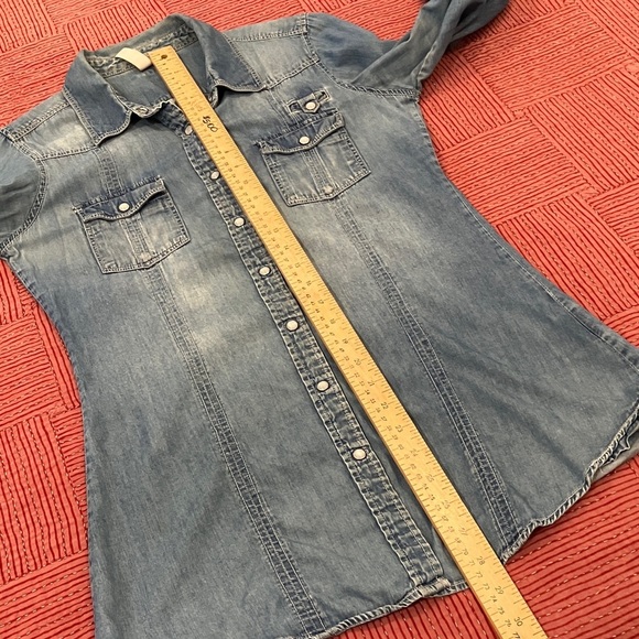 Warehouse One women’s small Light Blue fade Denim Shirt - Picture 9 of 14